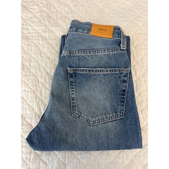 Edwin Tash Straight Jeans Sz 25 Relaxed Fit Organic Cotton Anthropologie Denim - Picture 11 of 11